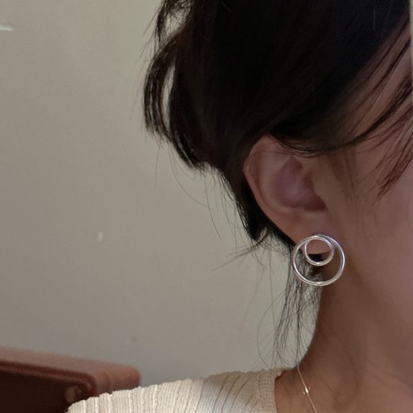 Wholesale 925 Sterling Silver Double Hoop Earrings - Image 6