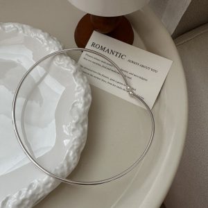 Wholesale 925 Sterling Silver Silver Pearl Choker