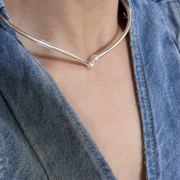 Wholesale 925 Sterling Silver Silver Pearl Choker - Image 5