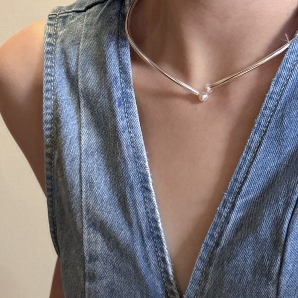 Wholesale 925 Sterling Silver Silver Pearl Choker - Image 6