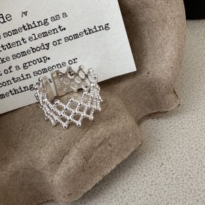 Wholesale 925 Sterling Silver Mesh Ring