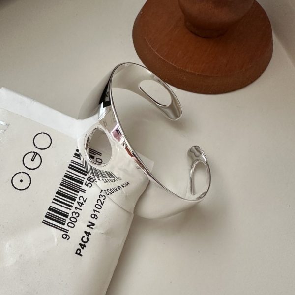 Wholesale 925 Sterling Silver Chunky Hollow Bangle - Image 2