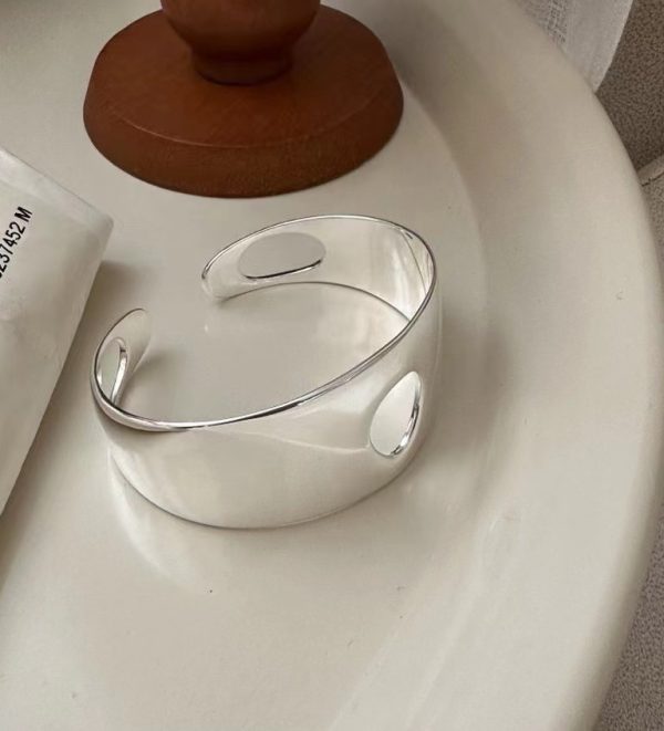 Wholesale 925 Sterling Silver Chunky Hollow Bangle - Image 3