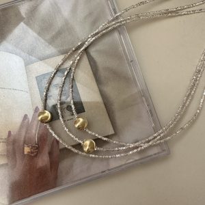 Wholesale 925 Sterling Silver With Gold Cat-eye Necklace