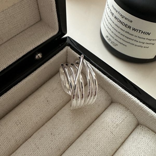 Wholesale 925 Sterling Silver Chunky Lines Ring - Image 2