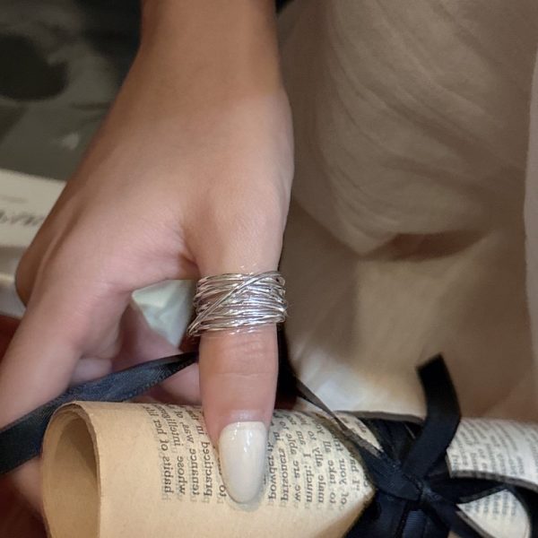 Wholesale 925 Sterling Silver Chunky Lines Ring - Image 4