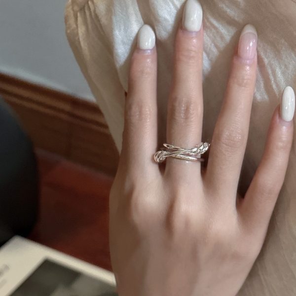 Wholesale 925 Sterling Silver Cross Line Ring - Image 6