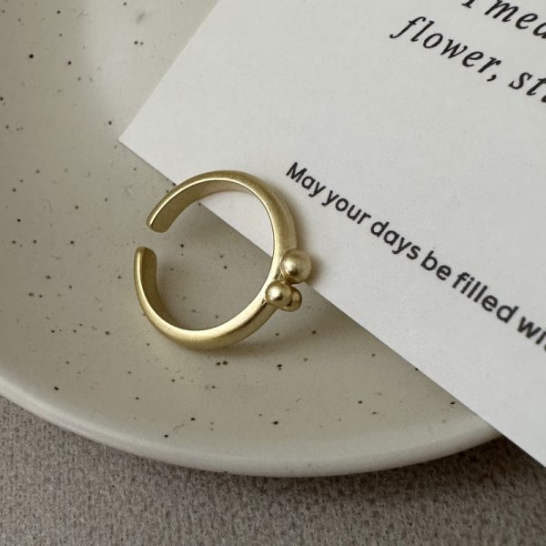 Wholesale 925 Sterling Silver Matte Bead Ring - Image 3