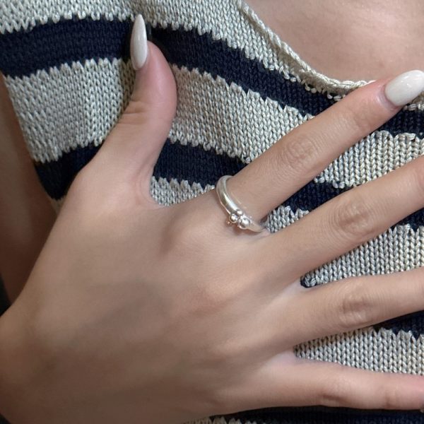 Wholesale 925 Sterling Silver Matte Bead Ring - Image 6