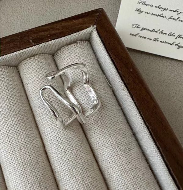Wholesale 925 Sterling Silver Double Layers Ring - Image 3