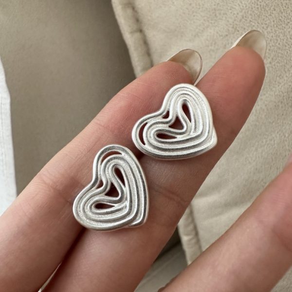 Wholesale 925 Sterling Silver Love Stud Earrings - Image 2
