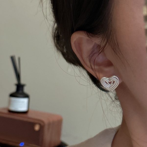 Wholesale 925 Sterling Silver Love Stud Earrings - Image 5