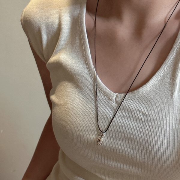 Wholesale 925 Sterling Silver Black Cord Hand Necklace - Image 4