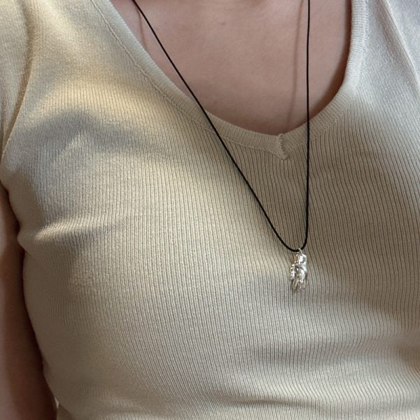 Wholesale 925 Sterling Silver Black Cord Hand Necklace - Image 5