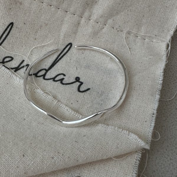 Wholesale 925 Sterling Silver Irregular Bangle