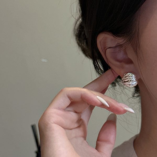 Wholesale 925 Sterling Silver Irregular Earrings - Image 4