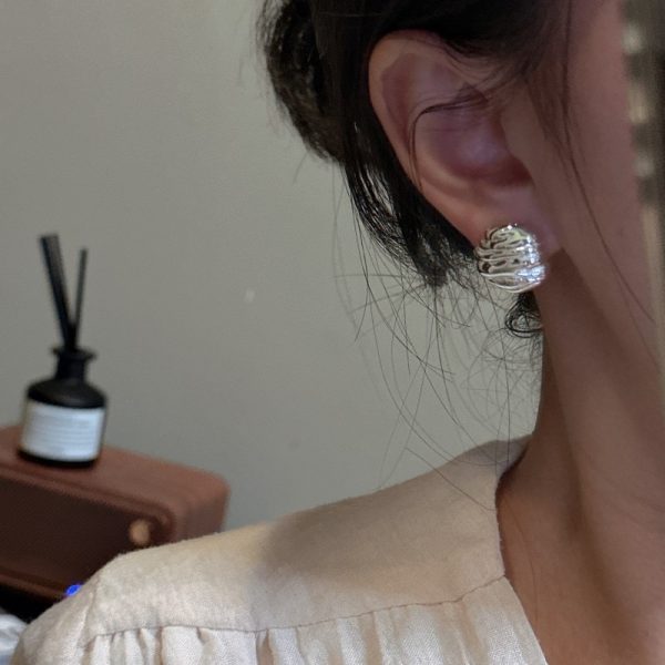 Wholesale 925 Sterling Silver Irregular Earrings - Image 6