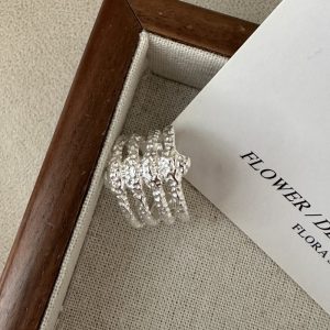 Wholesale 925 Sterling Silver Multi-layered Texture Ring