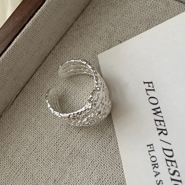 Wholesale 925 Sterling Silver Multi-layered Texture Ring - Image 2