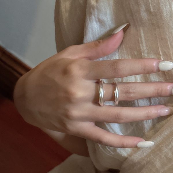 Wholesale 925 Sterling Silver Matte Simple Ring - Image 4