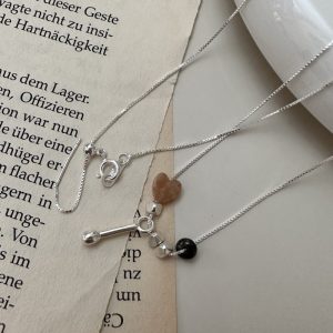 Wholesale 925 Sterling Silver Love Drop Necklace