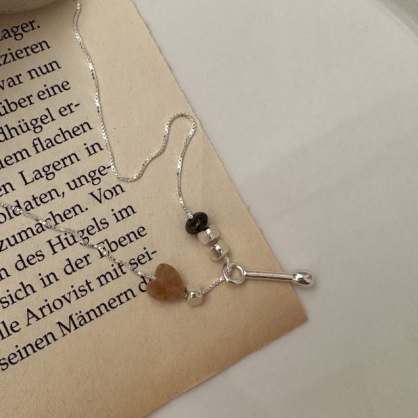 Wholesale 925 Sterling Silver Love Drop Necklace - Image 2