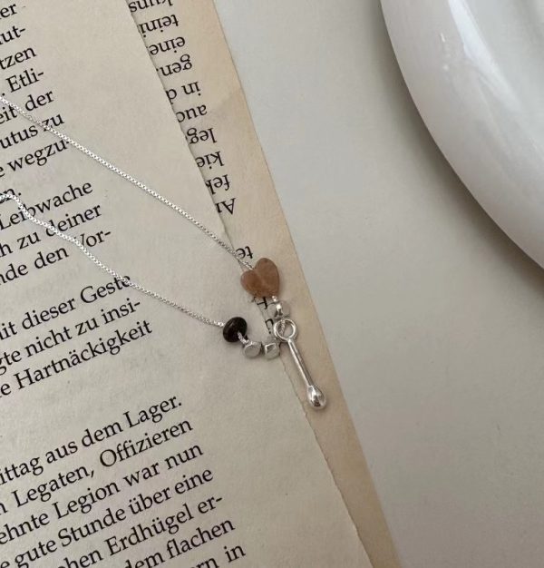 Wholesale 925 Sterling Silver Love Drop Necklace - Image 3