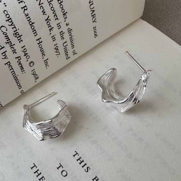 Wholesale 925 Sterling Silver Irregular Earrings - Image 2