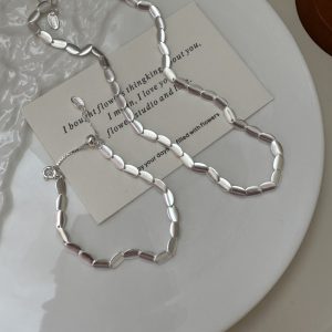 Wholesale 925 Sterling Silver Fish Scale Necklace & Bracelet