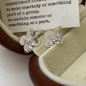 Wholesale 925 Sterling Silver Flower Stud Earrings