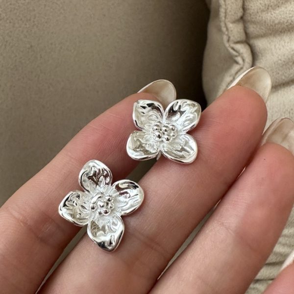 Wholesale 925 Sterling Silver Flower Stud Earrings - Image 2