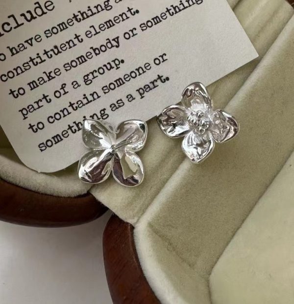 Wholesale 925 Sterling Silver Flower Stud Earrings - Image 3