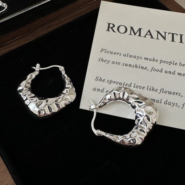 Wholesale 925 Sterling Silver Textured Earrings