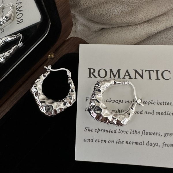 Wholesale 925 Sterling Silver Textured Earrings - Image 2