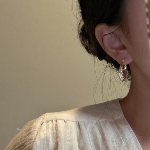 Wholesale 925 Sterling Silver Textured Earrings - Image 4