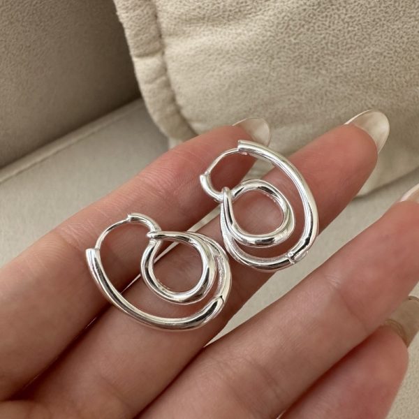 Wholesale 925 Sterling Silver Irregular Earrings - Image 2