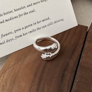 Wholesale 925 Sterling Silver Warm Hug Ring