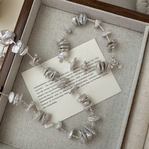 Wholesale 925 Sterling Silver Pearl Necklace & Bracelet