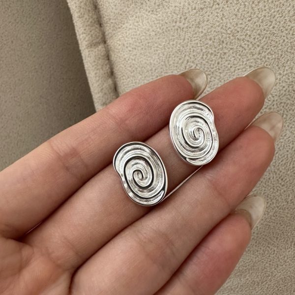 Wholesale 925 Sterling Silver Conch Stud Earrings - Image 2