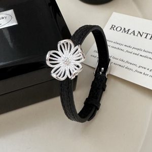Wholesale 925 Sterling Silver Floral Watchband Bracelet