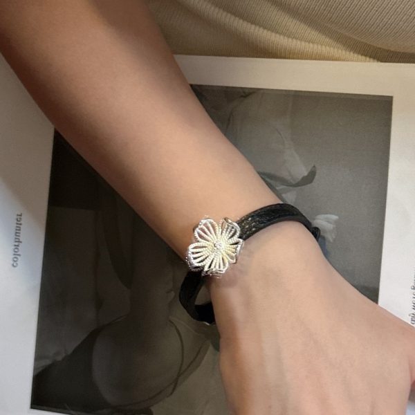 Wholesale 925 Sterling Silver Floral Watchband Bracelet - Image 5
