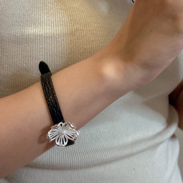 Wholesale 925 Sterling Silver Floral Watchband Bracelet - Image 6