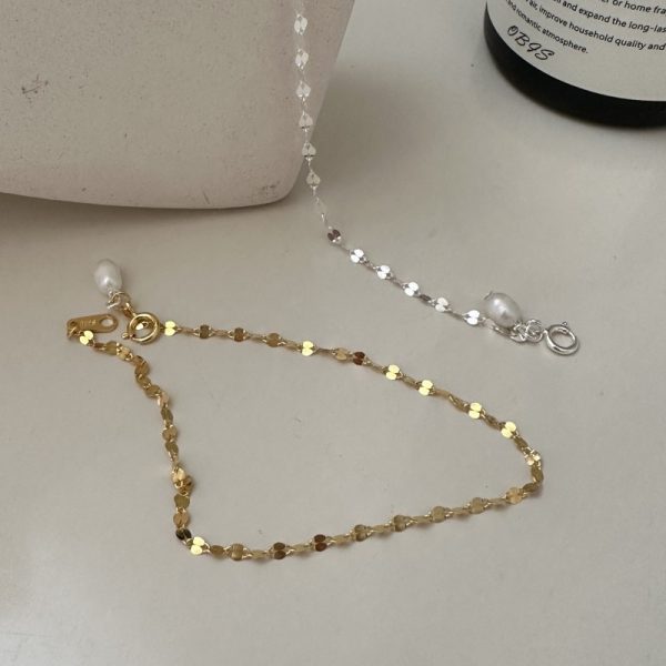 Wholesale 925 Sterling Silver Thin Pearl Bracelet