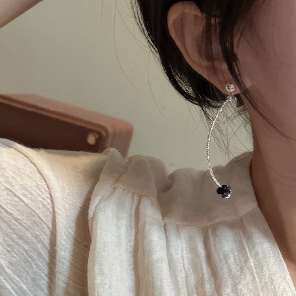 Wholesale 925 Sterling Silver Long Curved Pipe Earrings - Image 6