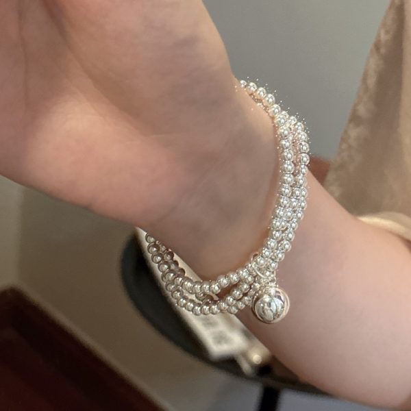 Wholesale 925 Sterling Silver Triple Bead Bracelet - Image 6