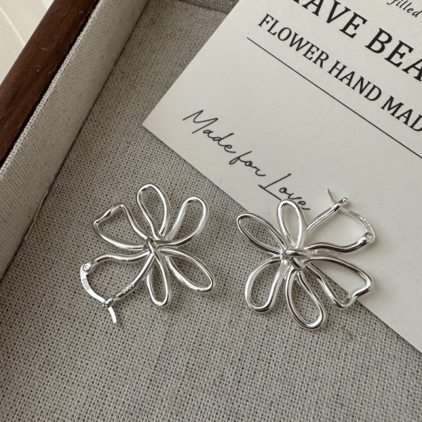 Wholesale 925 Sterling Silver Flower Earrings