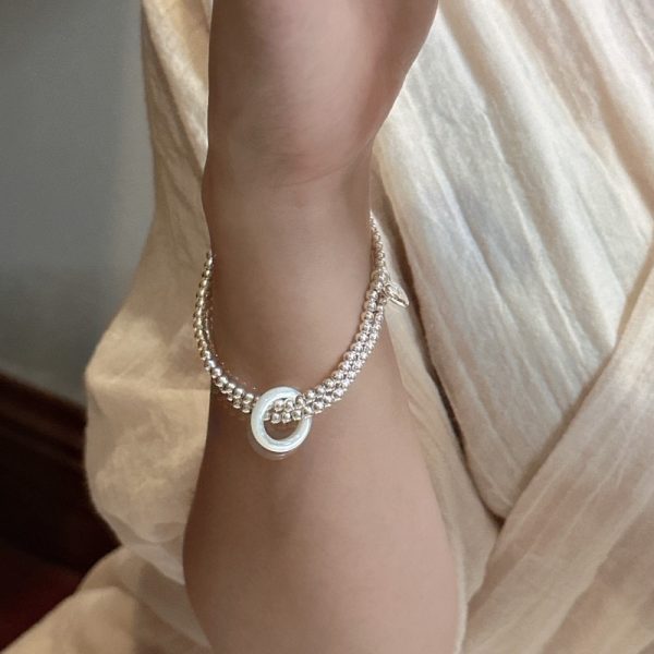 Wholesale 925 Sterling Silver White Shell Bracelet - Image 3