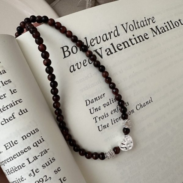Wholesale 925 Sterling Silver Black Agate & Tiger's Eye Stone necklace - Image 3