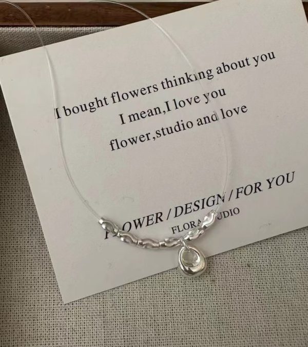 Wholesale 925 Sterling Silver Invisible Silver Necklace - Image 3