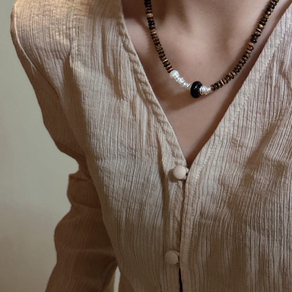 Wholesale 925 Sterling Silver Maillard Tiger's Eye stone necklace - Image 4